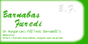 barnabas furedi business card